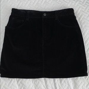 Aritzia Black Corduroy Skirt